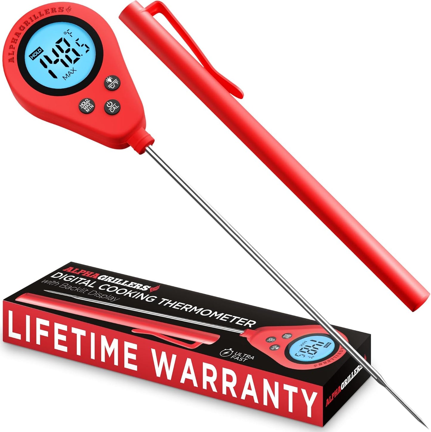 Alpha Grillers Instant Read Meat Thermometer Digital
