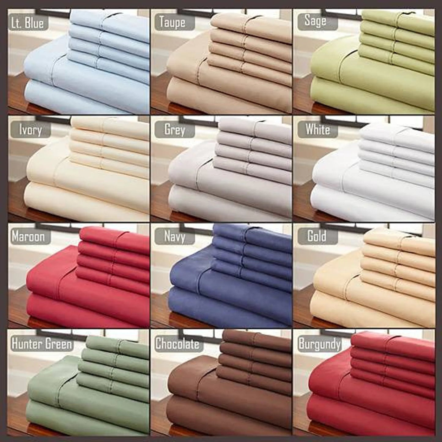 6-Piece Luxury Bamboo Bed Sheet Set