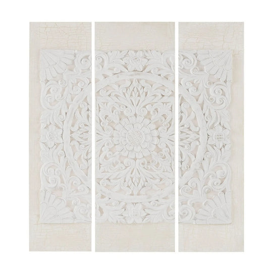 Triptych 3-Piece Dimensional Resin Canvas Wall Art Set