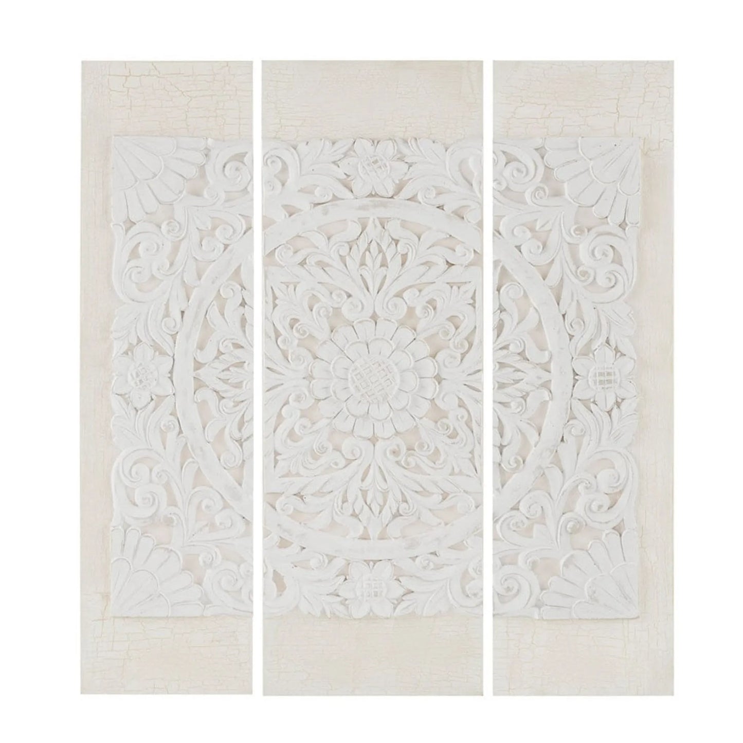 Triptych 3-Piece Dimensional Resin Canvas Wall Art Set