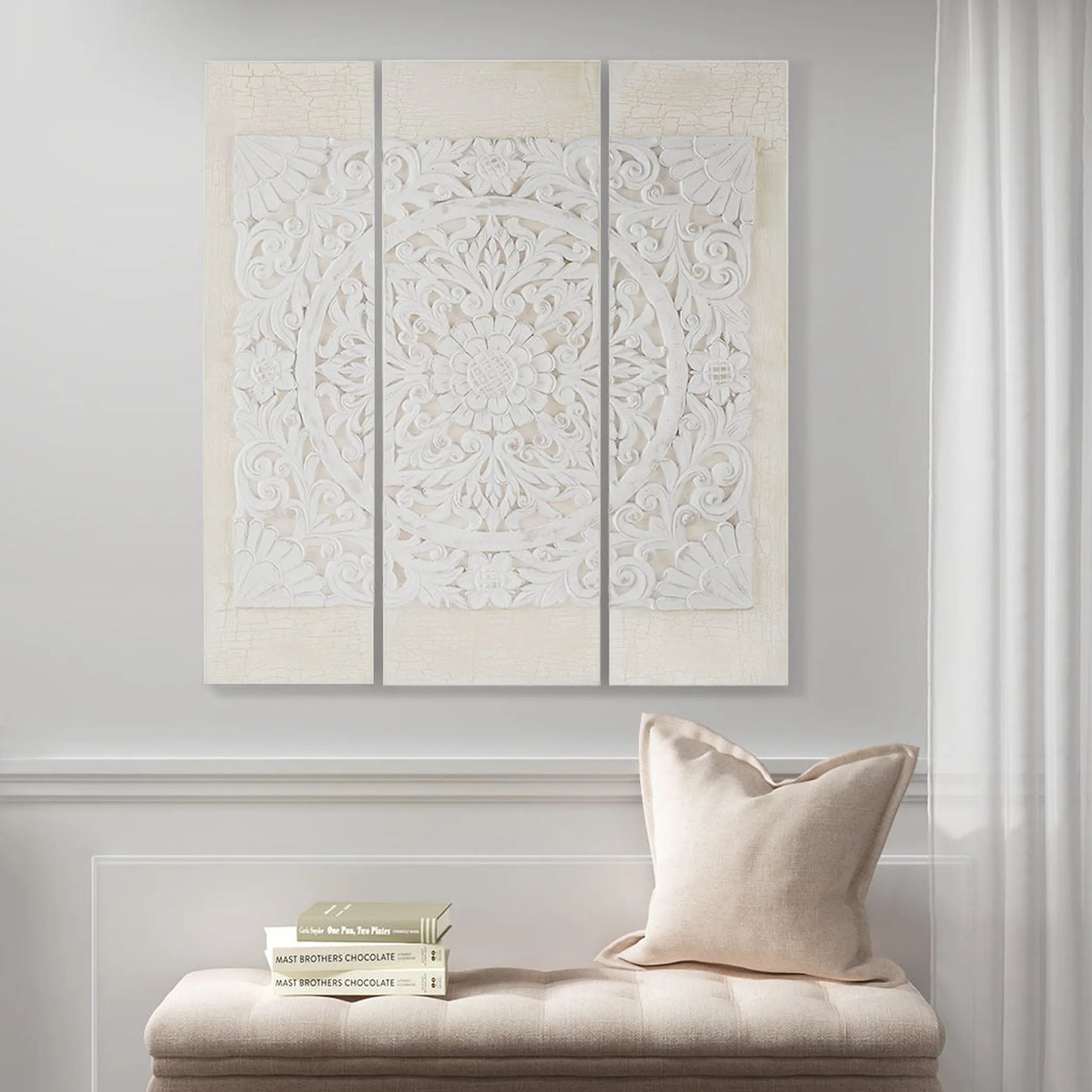 Triptych 3-Piece Dimensional Resin Canvas Wall Art Set