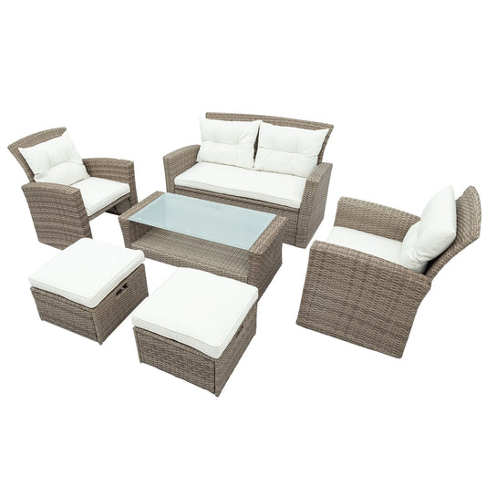 4-Piece All-Weather Wicker Patio Furniture Set