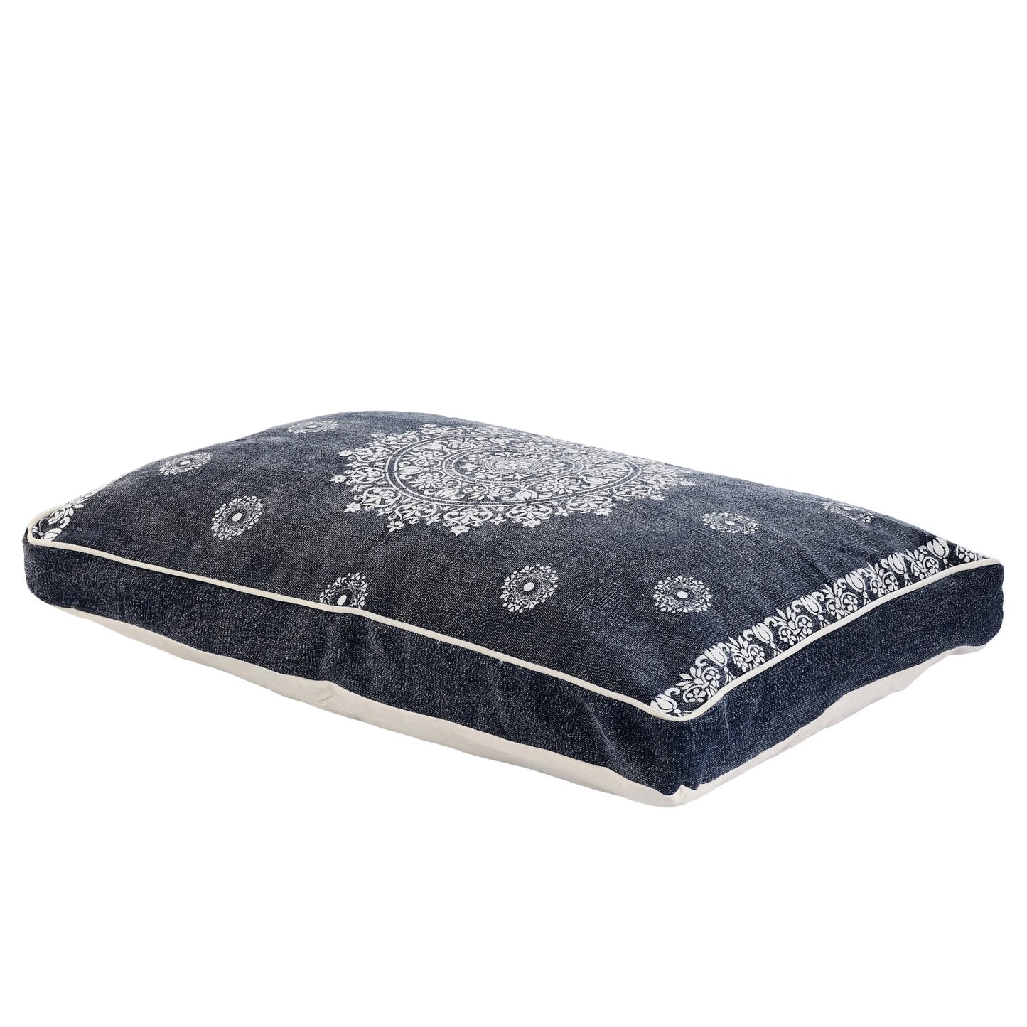 Stonewashed Medallion Pillow-Style Pet Bed