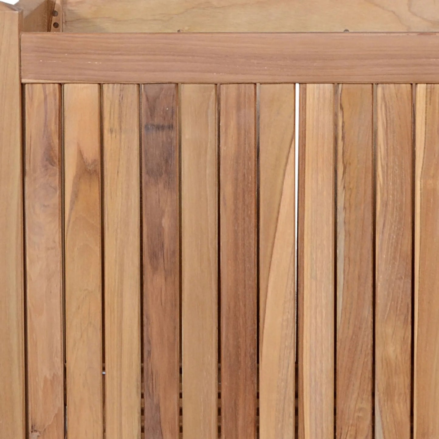 22in Natural Solid Wood Outdoor Square Planter Box