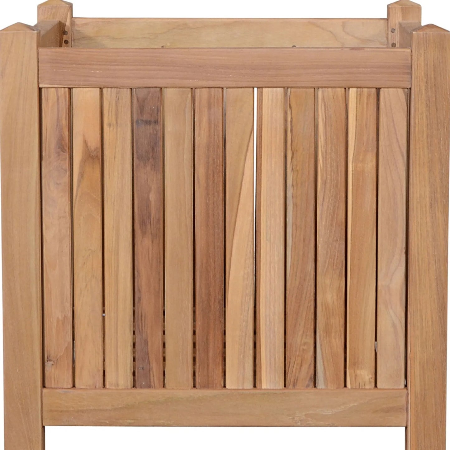 22in Natural Solid Wood Outdoor Square Planter Box
