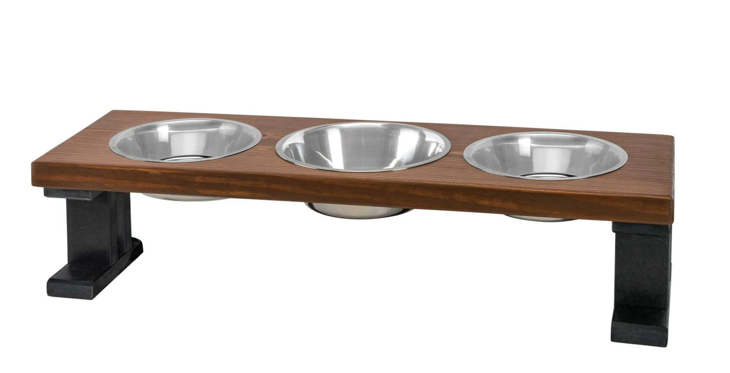 Farmhouse 3-Bowl Elevated Dog Feeder