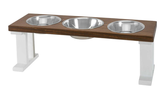 Farmhouse 3-Bowl Elevated Dog Feeder