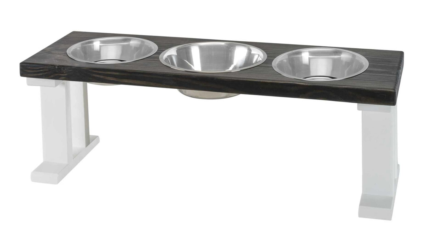 Farmhouse 3-Bowl Elevated Dog Feeder