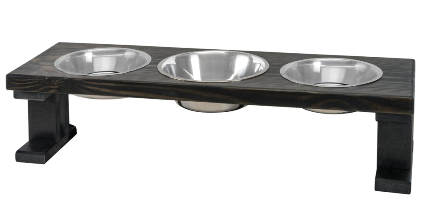 Farmhouse 3-Bowl Elevated Dog Feeder