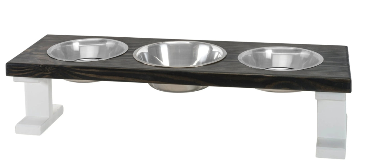 Farmhouse 3-Bowl Elevated Dog Feeder