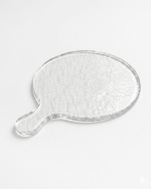 Hammered Glass Round Serving Boards
