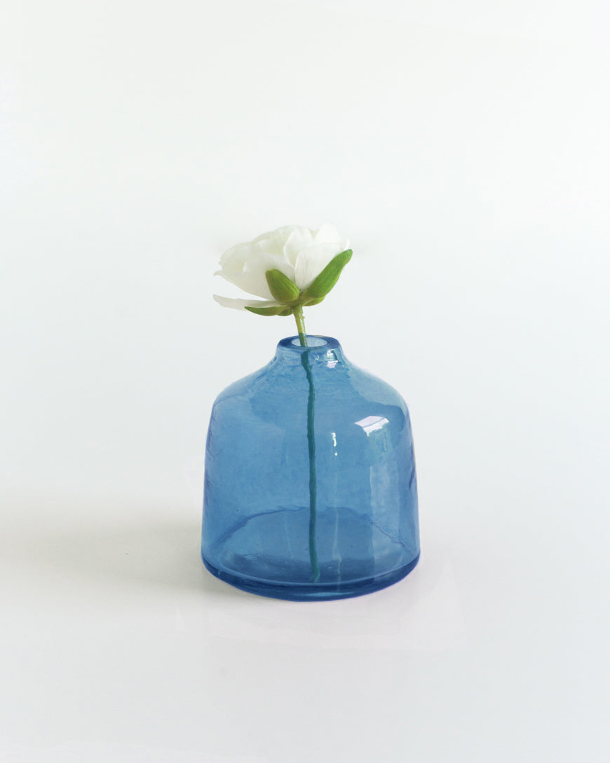 Bella Handblown Hammered Bud Vase