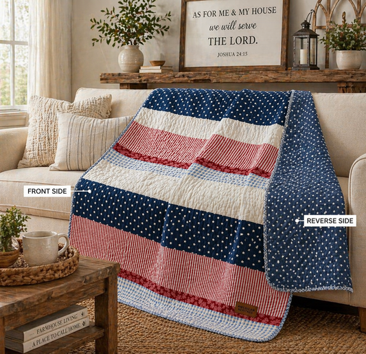 Americana Plush Throw - Stripes